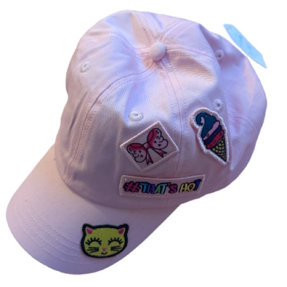 Paris Hilton Light Pink Cap with Fun Patches
